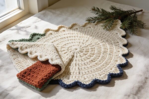 10 Crochet Christmas Tree Skirt Patterns, Free and Paid