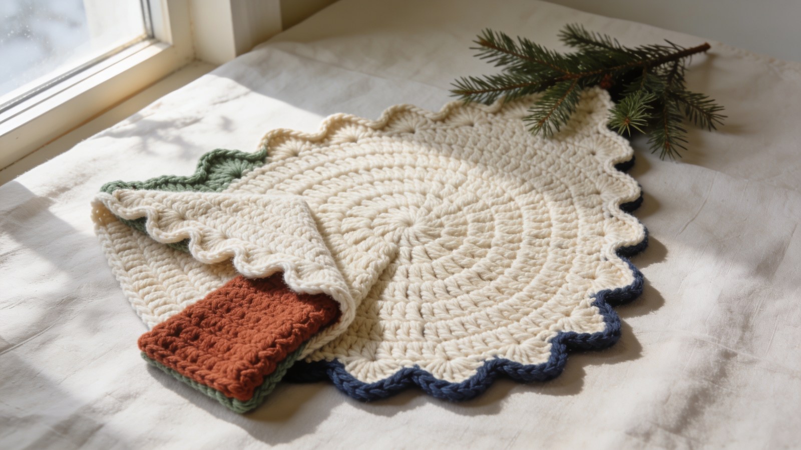 10 Crochet Christmas Tree Skirt Patterns, Free and Paid