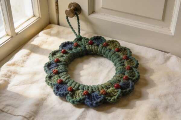 12 Crochet Christmas Wreath Ideas for the Front Door