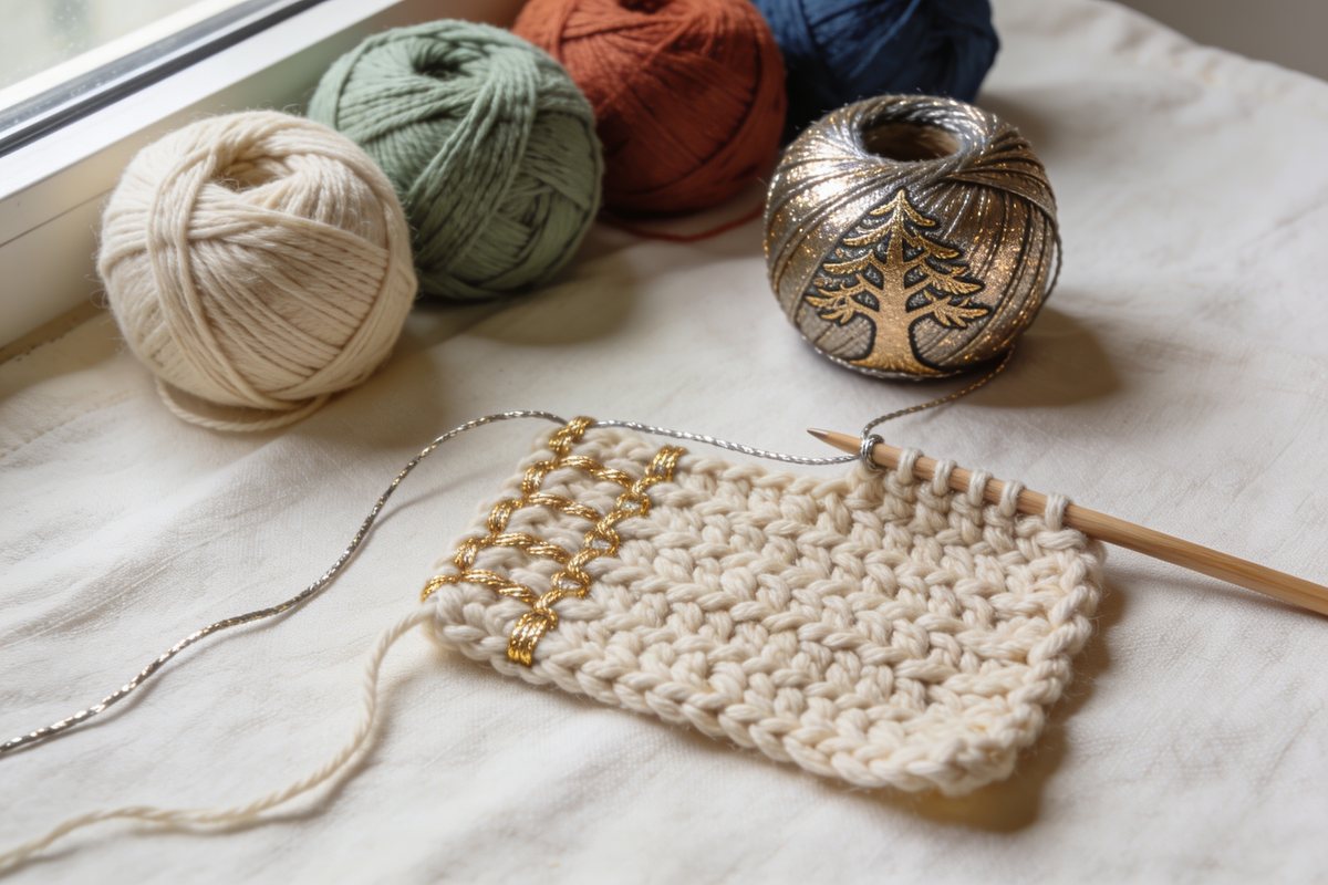 Gold thread accent