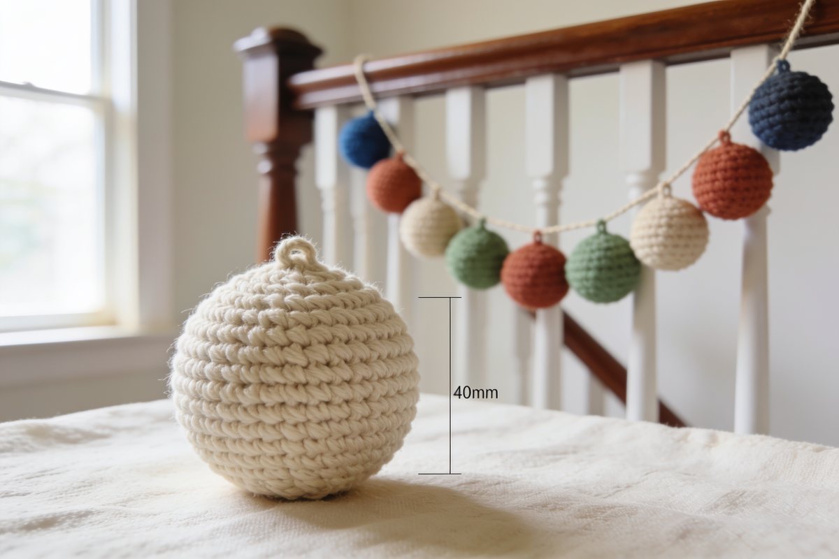 Bauble garland for the bannister