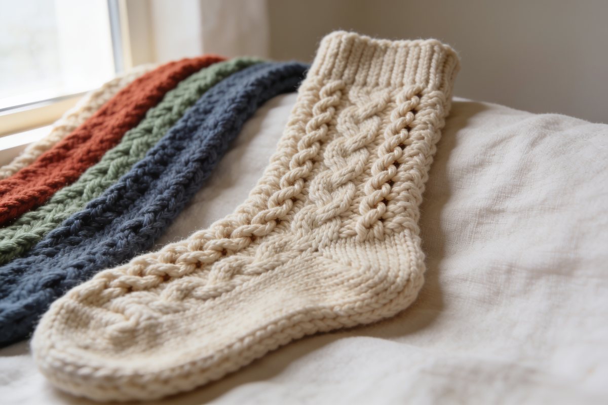 Cabled stocking