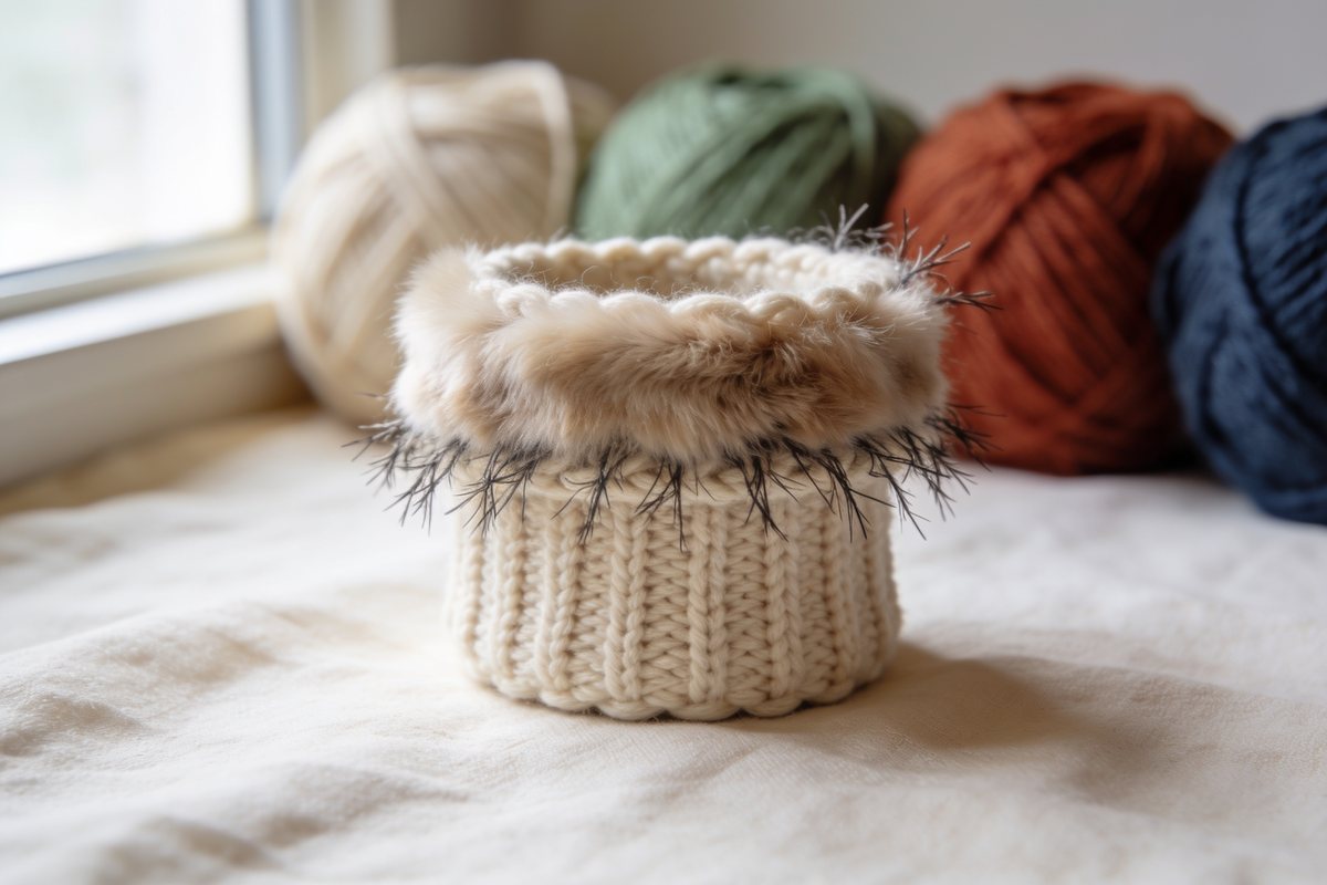 Faux fur cuff