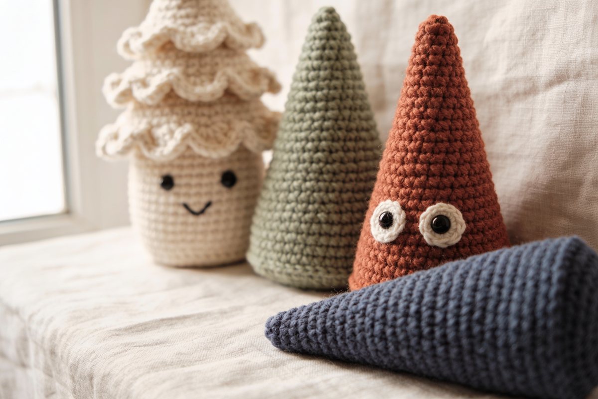 Amigurumi tree with a face